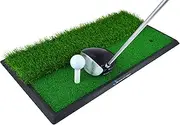 ME AND MY GOLF Dual Turf Golf Hitting Mat - Includes Instructional Training Videos