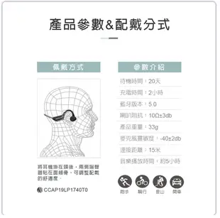 HANLIN-BTJ20 防水藍牙5.0 骨傳導運動耳機 IP56防水 3D立體音效 超長續航 輕量設計