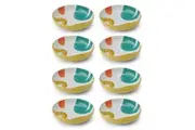 8PK Mikasa Abstract Pattern Ceramic Bowl Salad Round Dinnerware 21cm Yellow