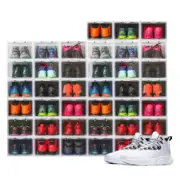 2/4/8/16pcs Large Mens Side Drop Shoe Box Stackable Sneaker Storage Container