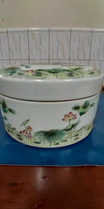 中国 大清雍正年製 青花染付 山水図 皿 背面寿字文