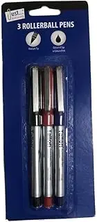Just Stationery Rollerball Pen (Pack of 3) (UK Size: One Size) (Blue/Black/Red)