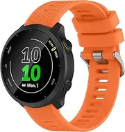 [Nacorulu] Compatible with Garmin Forerunner 55 Watch Band, 20mm Silicone Replacement Bands for Garmin Vivoactive 3 / Vivoactive 5 / Forerunner 245 / Forerunner 645 Smartwatch.