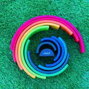 LaLaLull Australia® Wooden Rainbow Stacker 12Pcs Large