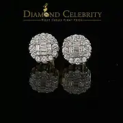 925 Sterling Yellow Silver 1.98ct Cubic Zirconia Round Women's Stud Earrings