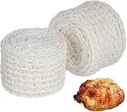 Gatuida 2Pcs Cotton Meat Netting Roll Elastic Sausage and Ham Packaging Tool Food Grade Trussing String for Roasting and Smoking Meats for Sausage Making and Tying