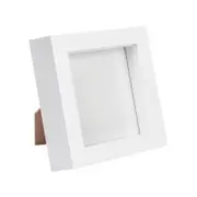 Nicola Spring 3D Box Photo Frame - 4" x 4" - White