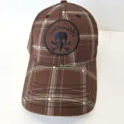 Vintage Tony Hawk Brown Plaid Boys Fitted Ball Cap NWT Hat