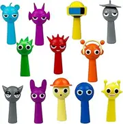 CHENGLI 12 Pieces S-prunki Cake Figures, S-Prunki Cake Topper, S-Prunki Birthday Party Supplies Cupcake, Birthday Party Accessories, Cake Character for Collection, Birthday Gifts Decorations