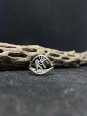 Handmade Native American Navajo Plain Sterling Silver Kokopelli Ring Size 6