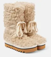 [Stella McCartney] Stella McCartney Elyse faux fur snow boots AU 5 white