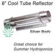 4x 6"/150mm Silve Cool tube Reflector Hydroponics Light For HPS/MH Lamp Fan Cool