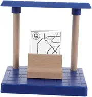 NAMOARLY Train Track Toy Playing Station Platform Accessory for Boys and Girls Educational Toy Set Creative Imaginative Wooden Tracks
