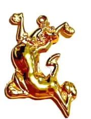 14k Yellow Gold Solid Scooby Doo Charm Pendant