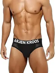 [Arjen Kroos] Men's Jockstrap Underwear Breathable Mesh Athletic Supporter Cotton Pouch Jock Briefs