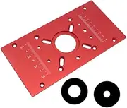 M8 Router Table Insert Plate with Lifting Mechanism for Trimming Tools, Red