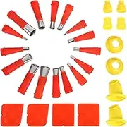 KICHOUSE 1 Set Glue Sealant Caulk Tool Caulk Finisher Tool Caulk Kit Mixing Tool for Resin Caulk Nozzle Applicator Epoxy Resin Mixing Sticks Caulking Extension Nozzle Stainless Steel
