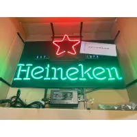 在飛比找蝦皮購物優惠-Heineken 海尼根 霓虹燈 110v 招牌 店招 露營