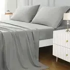 Split King 5PC Sheet Set 400/600/800/1000TC Silver Solid AU~Long Single Bed