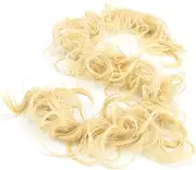Large Size Hairpiece Curly Messy Hair Bun Wrap Scrunchies Elastic Hair Band Donut Updo Chignon Hair Extension Piece for Women Girl (Blonde)