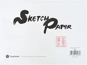 Yasutomo Hosho Paper Pad, 9 X 12 inches, 18 lb. 48 Sheets with Deckle Edges, Off-White (6H)