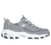 skechers women`s d`lite me time wide fit gray multi