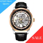 43mm PAGANI DESIGN Leather G3265Z Quartz Men's Wrist Watch
