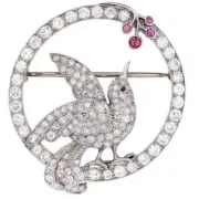 925 Sterling silver Antique Bird Brooch