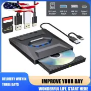 External CD/DVD drive USB 3.0 burner Compatible with PC laptop Windows 11/10