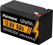HumsiENK 12V 8Ah LiFePO4 Battery 2-Pack - 15000 Deep Cycles, Bulit in 8A BMS, Low Temperature Protection - Perfect for Illumination, Off-Grid, E-Golf Trolley and E-Scooter