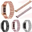 Fitbit charge 4 3 Replacement Stainless Strap Rhinestone Bracelet Watch band