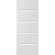 Corinthian 2040 x 820 x 40mm Entrance Door Primed Slimlite Clear Glass PSLM204