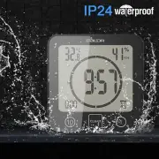 Digital Kitchen Timer with Alarm Waterproof Touch Temperature Humidity Display
