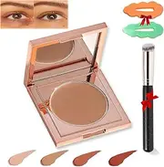 Colored Clay Cc Undereye Corrector,Color Corrector For Dark Circles With Brush, Conceal & Brighten Dark Circles,Under Eye Hydrating Concealer For Women (MEDIUM-TAN PEACH, ONE SIZE)
