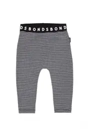 [Bonds] Bonds Newbies Stretchies Legging in Black/White Stripe Size: Newborn Newborn Black/White Stripe