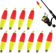 Fishing Bobbers, 10pcs Weighted Buoy EVA Foam Bobbers Floats, Fishing Buoy Accessories for Freshwater Saltwater