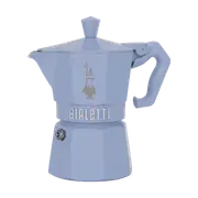 Bialetti Moka Exclusive Blue 3 Cup - Stove Top 3 Cup