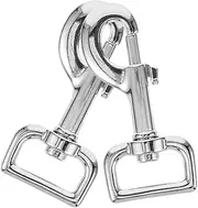 FONDOTIN Dog Leash Buckle Set 2pcs Metal Snap Hooks for Harnesses Pet Walking Ropes