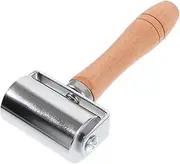 jojofuny Seam Hand Pressure Roller Tool with Handle for Leather Crafting Durable Texture Roller for Pressing and Quilting Comfortable Design for Extended Use