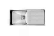 SWEDIA Dromma Kitchen Sink with Single Bowl and Drainer - 1. 5mm Stainless Steel