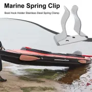 Boat Hook Holder Stainless Steel Marine Spring Clamps U Fixing Clip Holder