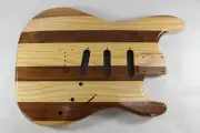 Butcher Block SSS Hardtail guitar body - fits Fender Strat necks J1225