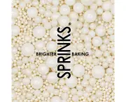 500g PEARL WHITE BUBBLE BUBBLE Sprinkles - by Sprinks - Pearl White