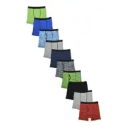 Wonder Nation 10 Pack Boy’s Boxer Briefs Large Husky Soft Cotton Tag Free New