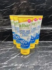 6 X Alba Sensitive Sunscreen SPF 40 While Wet Lotion EXP 6/24
