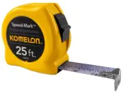 Komelon SM3925 Speed Mark Acrylic Coated Steel Blade Tape Measure 25-Foot by...
