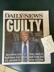 NY Daily News Newspaper Friday May 31 2024 Print Trump Guilty