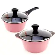Kitchen Art Ceramic Pot set Nonstick Dishwasher Safe Cookware Set, Nonstick Pots