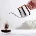 Pour over Coffee Kettle 250 ml with Wood Lid Drip Coffee Maker Cafe Bar