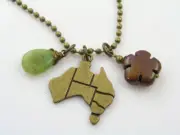 Australia Necklace, Mookaite and Chrysoprase, Australian Jewellery, N1257